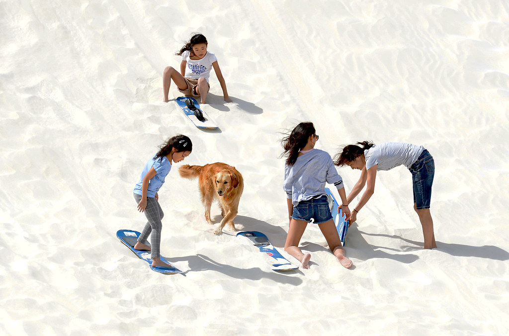 Sandboarding is suitable for kids and adults