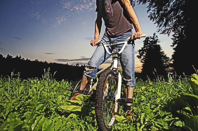 BMX bike on grass