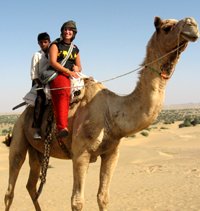 Gap Year Travel riding a camel