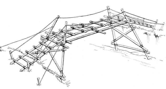 Bridge building for river crossings