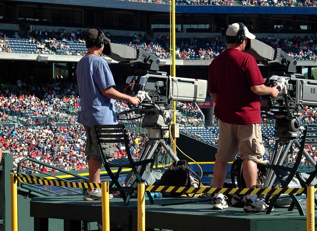 Camera operators at sports events is an outdoor job that pays well