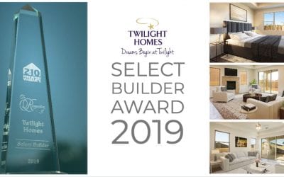 Twilight Homes Receives 2019 Select Builder Award