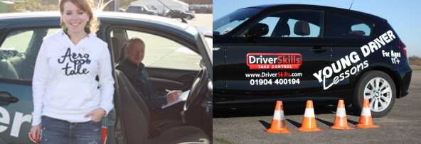 Young drivers learning to drive